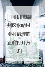 铜川市耀州区水峪村乡村治理的正确打开方式